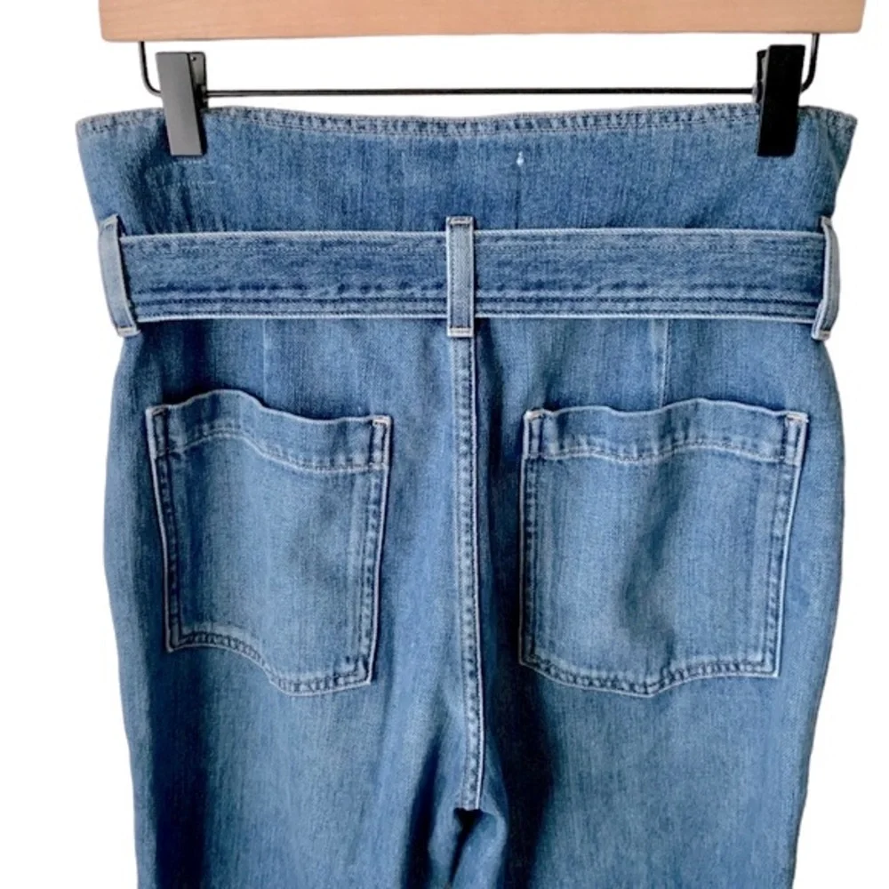 CITIZENS OF HUMANITY Noelle Belted Cargo Jeans High Waist Crop Blue Size 27 - Picture 8 of 16